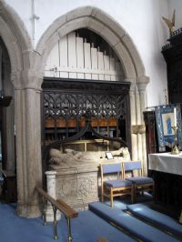 Ancient tomb in Callington Church Ancient tomb in Callington Church