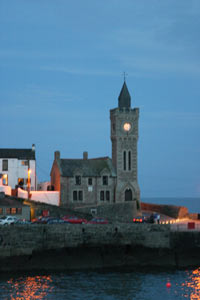 Porthleven Harbour at dusk