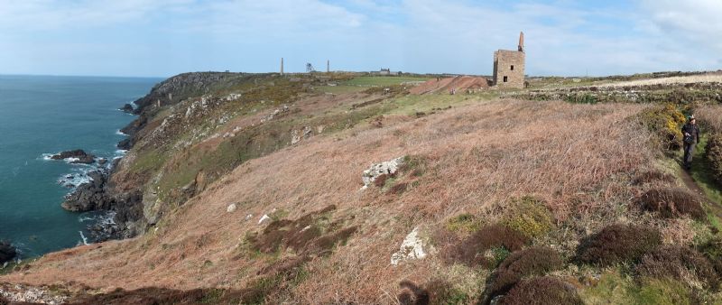 Botallack to Cape Cornwall - looking back at West Wheal Owles Botallack to Cape Cornwall - looking back at West Wheal Owles