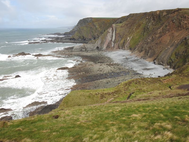 Vicarage Cliff from Higher Sharpnose Point, Morwenstow Vicarage Cliff from Higher Sharpnose Point, Morwenstow