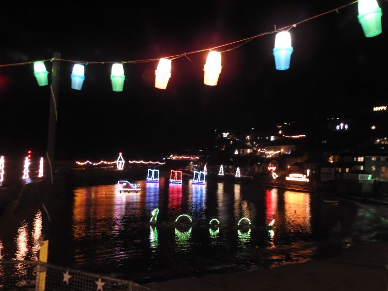Mousehole Harbour at Christmas