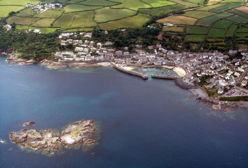 Mousehole and St Clement's Isle from the air