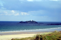 Gwithian Beach and Godrevy Lighthouse, Cornwall Gwithian Beach and Godrevy Lighthouse, Cornwall